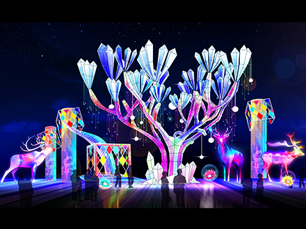 梦幻光影-炫彩麋鹿