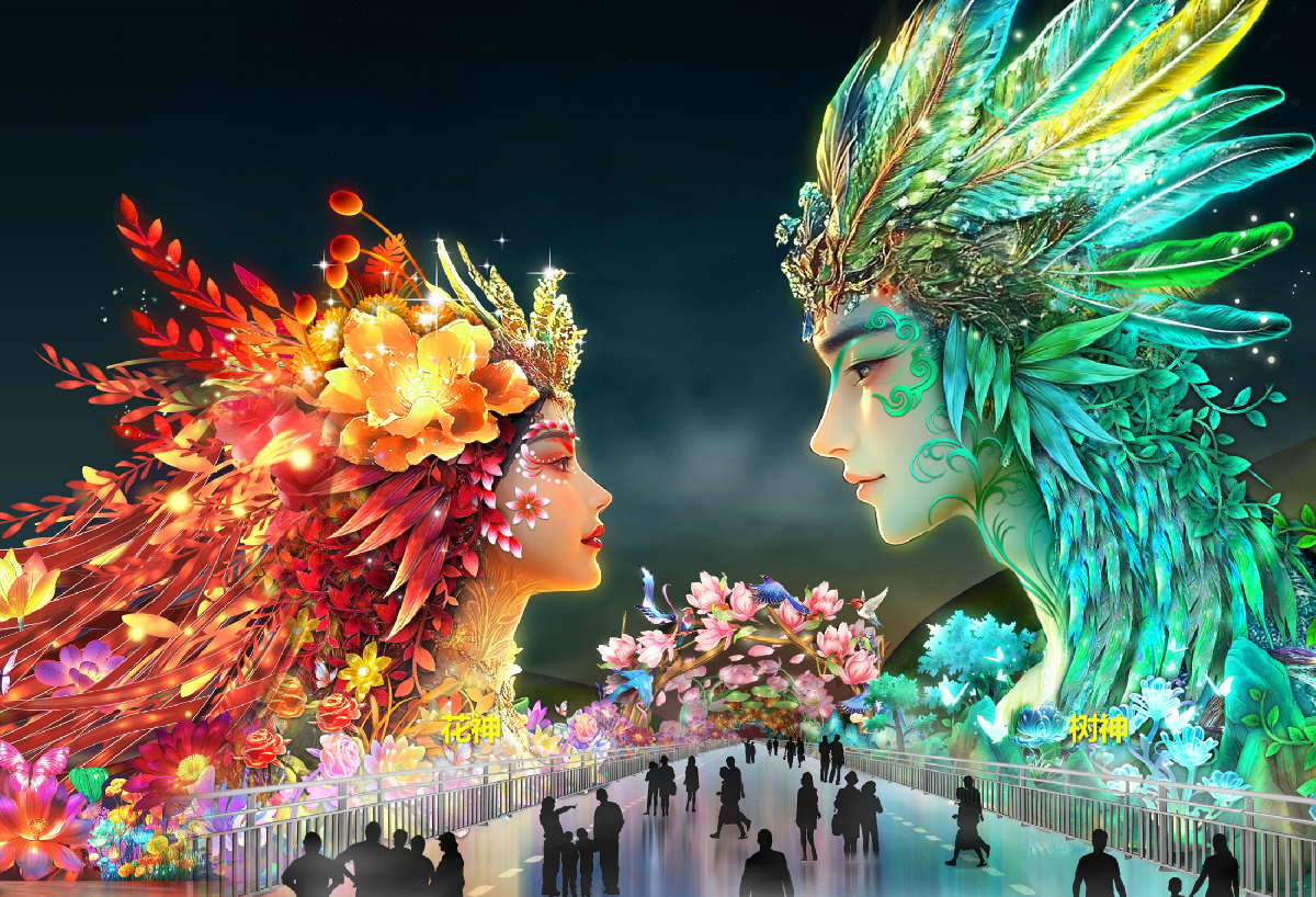 2025年自贡灯会春华秋实灯组